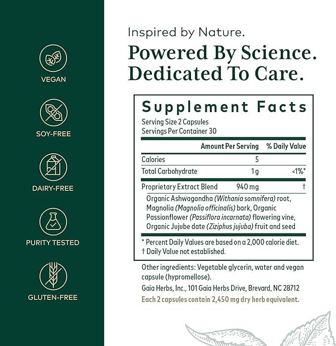 GAIA HERBS PRO Sleep Maintenance - Adrenal Health &amp Sleep Support* &amp PRO Somni-Mint Rosmarinic Complex - Sleep Health &amp Relaxation Support Supplement* - Bundle (Pack of 2)