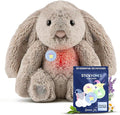 Gemma Joy Bedtime Baby Soothers &amp StickyOnes Sleep Patches - Cry Activated Heartbeat Bunny Plush Toy Stuffed Animal with Calming Light &amp All-Natural No Melatonin Bedtime Patches for Kids and