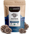 Organic Maitake Mushroom Powder Supplement 10:1 Extract 100g | Grifola Frondosa 100% Fruiting Body | ≥30% Beta-D-Glucans | 60 Servings of 1660mg | Metabolism Immune &amp Daily Wellness Support