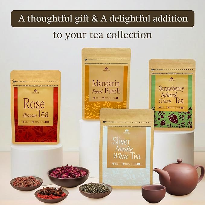 ANNHI TEA Silver Needle White Tea - 24 Tea Bags Loose Bud Naturally Sweet &amp Floral Delicate Herbal Tea Pack Organic Snow Shan Leaf Soothing Vietnamese Tea Leave