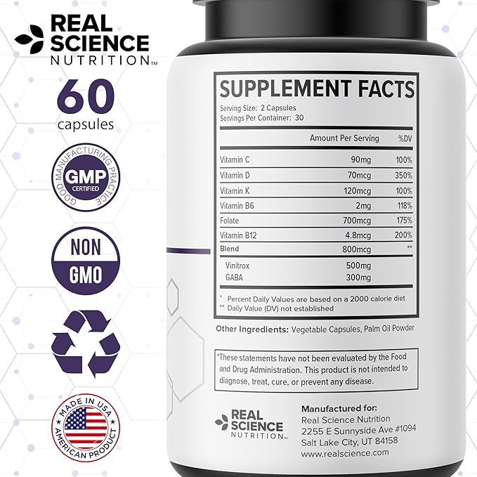 Real Science LegEase Miracle – All Natural Restless Legs Syndrome Relief &amp Leg Cramp Supplement with Vitamins C D K B6 B12 + Nitric Oxide Support – Sleep &amp Circulation Aid – Made in USA 6