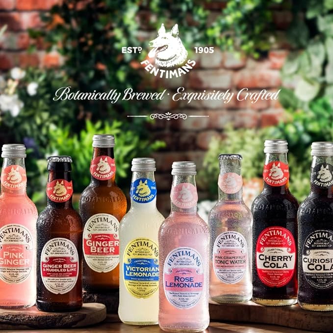 Fentimans Sparkling Ginger Beer - Ginger Ale Ginger Beer Non Alcoholic Craft Soda with Herbal Extracts &amp Natural Ingredients Botanically Brewed - 9.3 Fl Oz (Pack of 4)