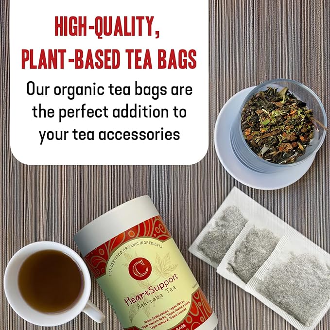 Dr. Cowan’s Garden Organic Ashitaba Hibiscus Tea 20 Tea Bags - Supports Healthy Heart and Blood Pressure Calming Caffeine-Free Herbal Blend for Health and Well-Being Ashitaba Herbs Grown in the USA