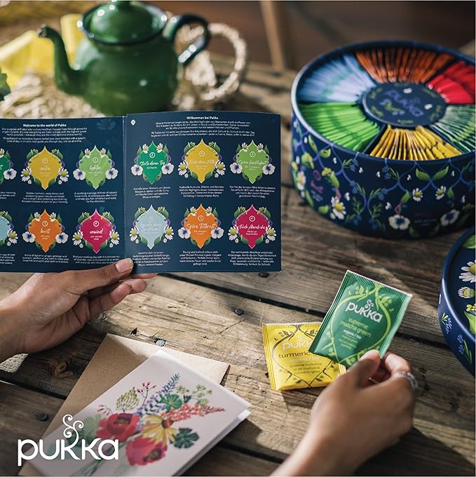 Pukka Tea Organic Herbal Tea Sampler For Everyday Wellness Best for Birthdays Anniversaries &amp Holidays Caffeine Free 90 Bags 6 Flavors