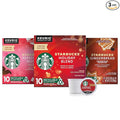 Starbucks K-Cup Coffee Pods Medium Roast &amp Naturally Flavored Coffee 100% Arabica Limited Edition 3 boxes (30 pods total)