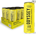 Odyssey Elixir - Odyssey 222 - Sparkling Energy Drink - 222 mg of Caffeine - Lion's Mane &amp Cordyceps - Energy &amp Focus - Endurance &amp Stamina - Nootropic - Pre Workout - Pineapple Mango