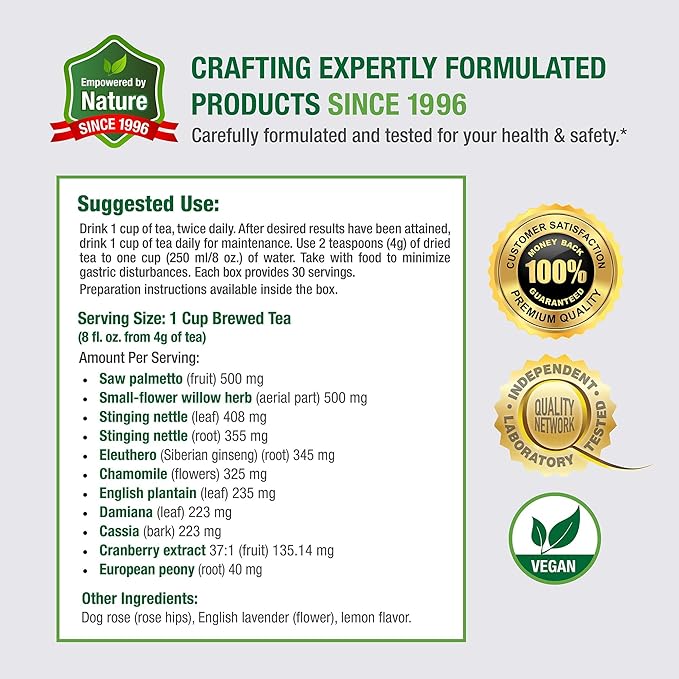 Bell Ezee Flow Urinary Support Tea for Men -A Natural Solution - Helps Ease The Flow and Normalize Urinary Frequency Without The Burning and Dribbling
