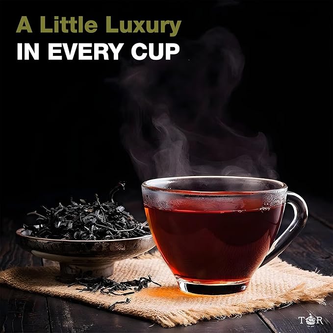 Tea Runners Russian Caravan Loose Leaf Black Tea | Bold Smoky Blend of Smoked Black Tea Oolong &amp Pu-erh | Premium Chinese &amp Indian Tea | Full-Bodied Earthy Rich Flavor - 5 oz