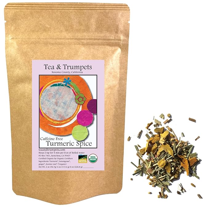 USDA Organic Turmeric Spice Loose Leaf Herbal Tea - 4 oz