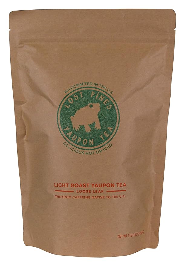 Yaupon Tea - 1LB (16oz) Light Roast (loose leaf) - Lost Pines Yaupon Tea - Sustainably wild harvested yaupon the only caffeinated plant native to North America