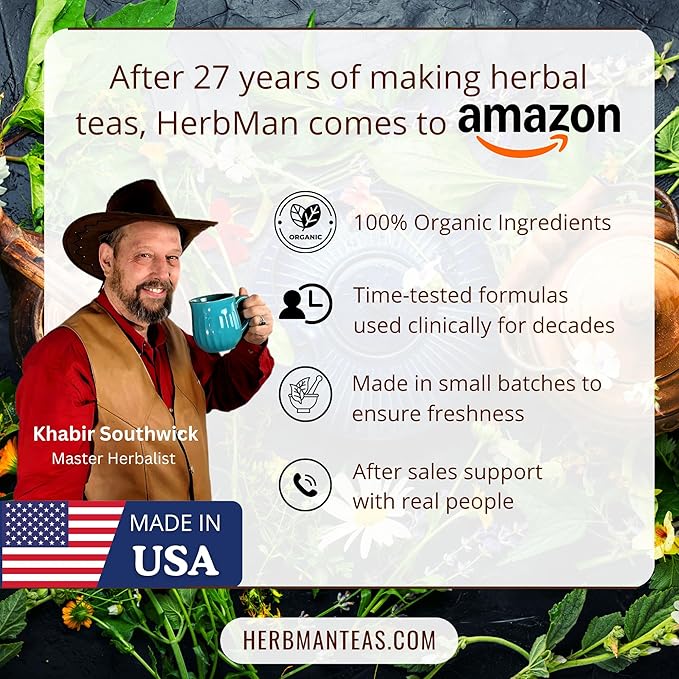 SLEEPING TEA - Knock-out blend with Valerian Root plus California Poppy and Hops for deep relaxation by master herbalist Khabir - Organic non GMO No additives