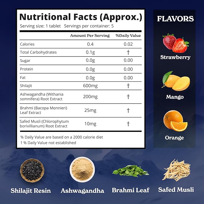 Better Alt Effervescent Tablets (600mg) | Ashwagandha &amp Brahmi| Helps with Energy | Mango Strawberry &amp Orange Flavor (Pack of 3) | 5N Each