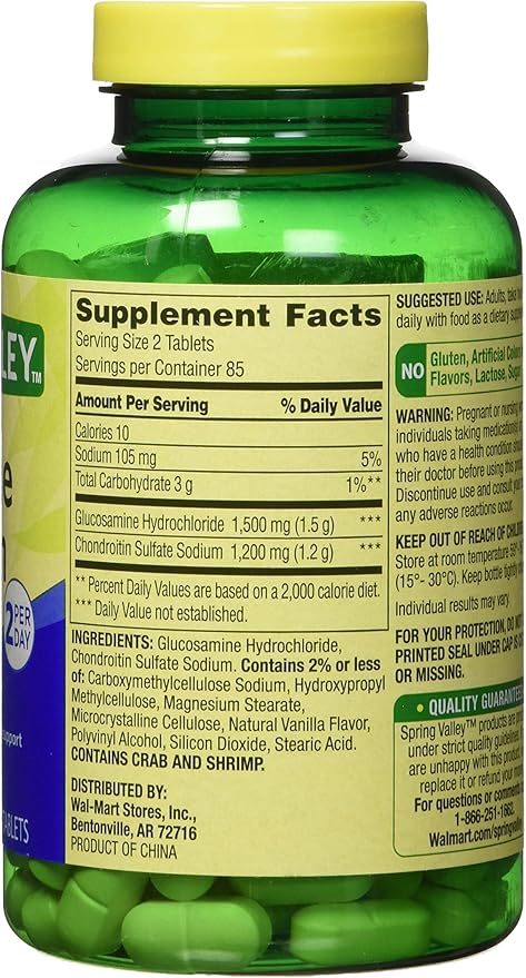 Spring Valley - Glucosamine Chondroitin Triple Strength 340 Tablets Twin Pack
