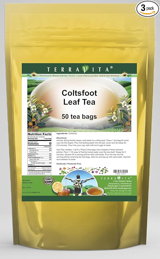 Coltsfoot Leaf Tea (50 tea bags ZIN: 511752) - 3 Pack