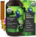 Fantastic Fungi Reishi Mushroom Extract Drops - Chill Elixir Mushroom Tincture with Holy Basil Shiitake &amp Vervain - 4-in-1 Organic Mood Support Supplement for Relaxation &amp Calm 30 Servings