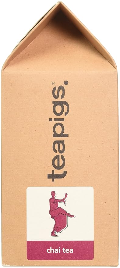 Teapigs Chai Tea Bags Made With Whole Leaves bold flavor natural ingredients (1 Pack of 50 Teabags)