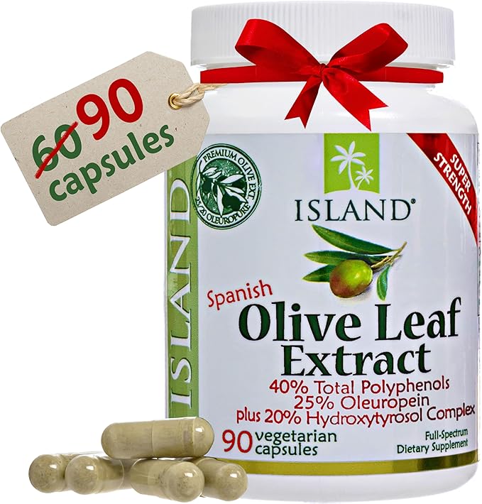 Olive Leaf Extract Capsules – 25% Oleuropein (40% Total Polyphenols) Plus 20% Hydroxytyrosol Complex – 100% Grown &amp Extracted in Spain (90 Capsules)