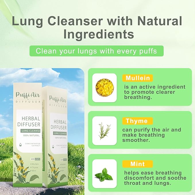 Herbal Diffuser Duo Lung Cleanse and Liver Care Diffuser Pens with Extract of Mullein and Milk Thistle 100% Natural Swap Home &amp Party Duo 600 Uses Each
