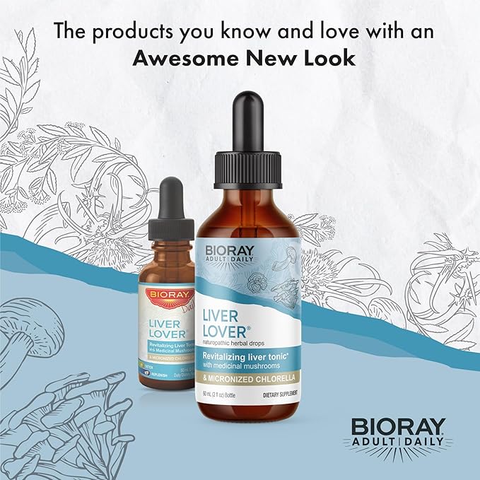 BIORAY Daily Liver Lover - 2 fl oz - Supports the Liver &amp Adrenals - Non-GMO Vegan Gluten Free