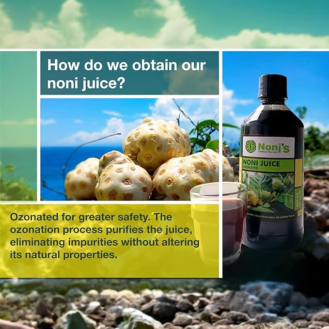 Frutos Pachamama Organic Noni Juice 100% Pure – Raw Ozonated Noni Extract from Dominican Republic | Natural Superfood Drink | Immune Booster &amp Anti-Inflammatory Support 1Bottles 32Oz