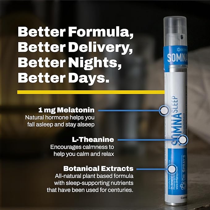 Dr. Spray's Somna Melatonin Spray - Spearmint Flavor Non-GMO 30-Day Supply