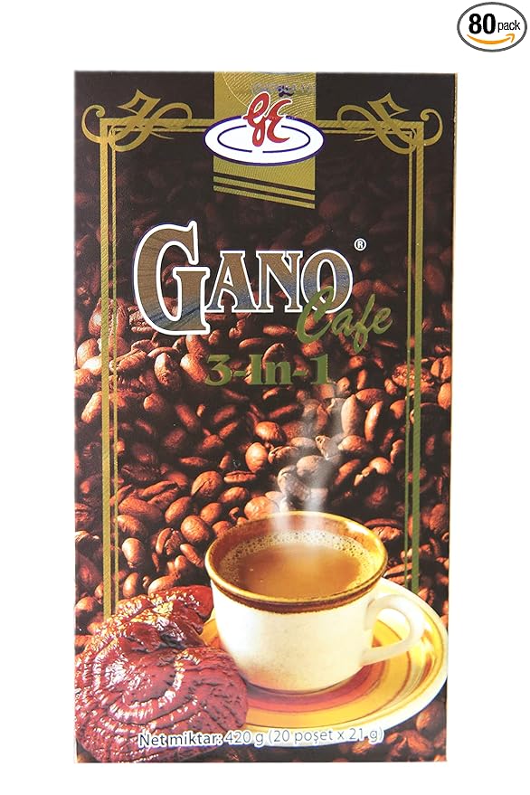 4 Boxes (4x20sachets) Gano Excel GanoCafe 3 IN 1 Coffee with Ganoderma with FREE Express Shipping