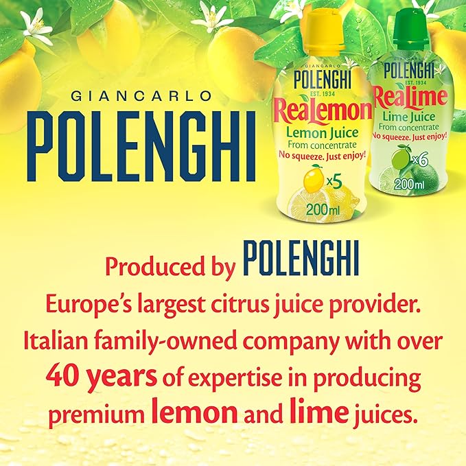 Polenghi Lazy Lime Lime Juice 15 x 200ml