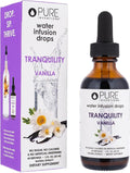 Pure Inventions Tranquility - Supports Relaxation - Vanilla and Chamomile - Water Infusion Drops - No Sugar Calories or Artificial Sweeteners - 60 servings - 2oz