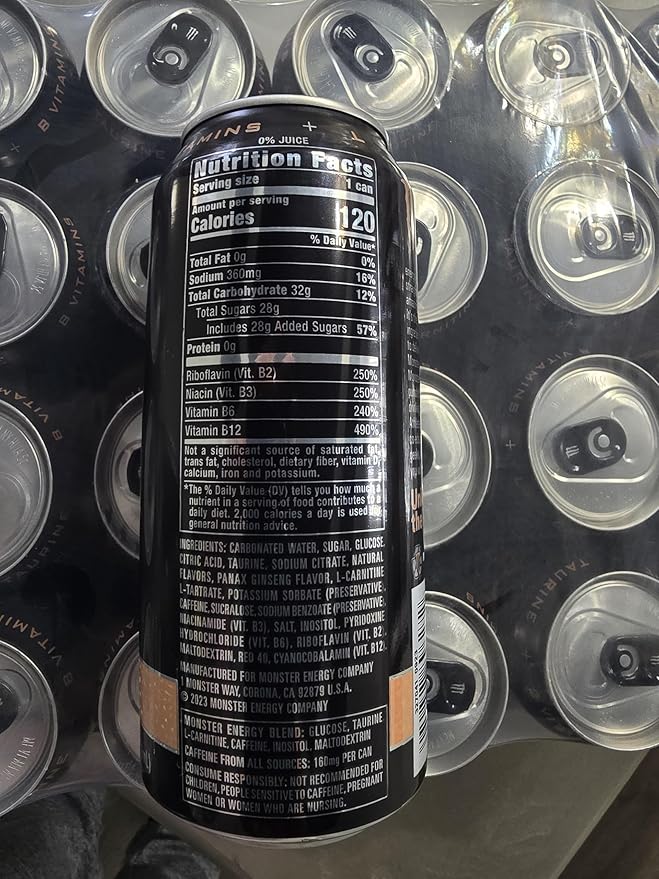 Monster Reserve Peaches N' Cream Energy Drink 16 fl oz Pack of 24 Cans