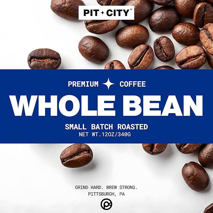 Pit City North Side Single Origin Ethiopian Medium-Light Roast Whole Bean Coffee 12oz Bag - Bright &amp Delicate Floral Berry Caramel and Vanilla - Premium Small Batch Roasted - Pittsburgh