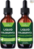 NEW AGE Chlorophyll Liquid Drops - Natural Concentrate – Energy Booster Digestion and Immune System Supports Internal Deodorant Liver Function - (2 Fl Oz (Pack of 2))