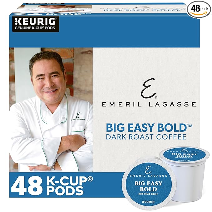 Emeril Big Easy Bold Coffee Single-Serve Keurig K-Cup Pods Dark Roast 48 Count (2 Boxes of 24 Pods)