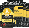 Wissotzky Bright Lemon Black Tea (6 Pack - 120 Tea Bags) | Zesty Lemon Tea Bags | Antioxidant Rich | Revitalizing Black Tea Bags
