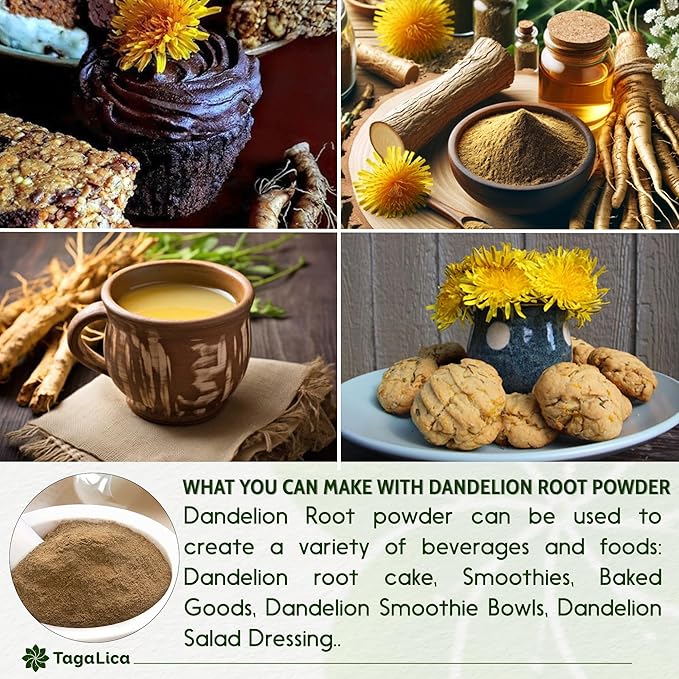 Premium 25 oz Dandelion Root Powder 100% Natural and Pure from Dandelion Root No Additives No Gluten No Sugar Vegan