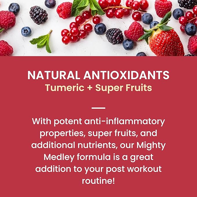 Fruniti Superfruit Medley Smoothie Mix - Antioxidant All-in-One Delicious - Tumeric Acai Goji Elderberry Blueberries Pomegranate Grape Skin Apple &amp Pineapple - Makes 24 Smoothies
