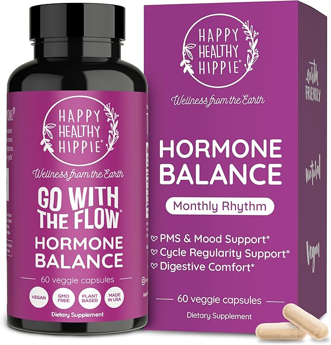 Hormone Balance for Women – PMS Support Supplement Menopause &amp Perimenopause | Bloating Relief Menstrual Cramp Mood PMDD | Chasteberry Supplements Black Cohosh Dong Quai | Vegan Non-GMO 60