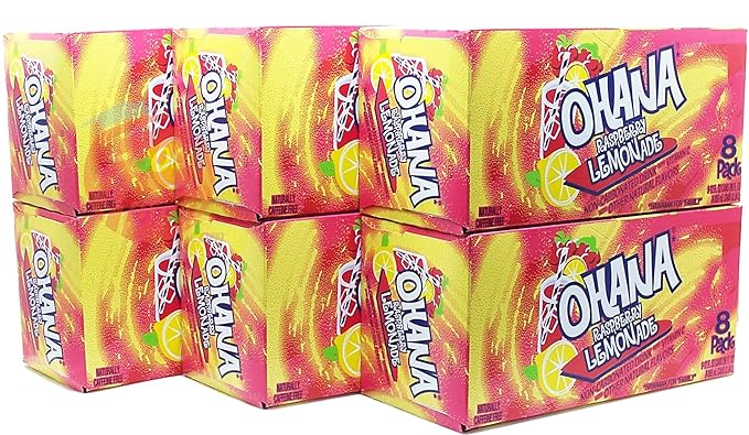 Ohana! raspberry lemonade non-carbonated caffeine free 12-fluid ounce cans 8-pack in box (6)
