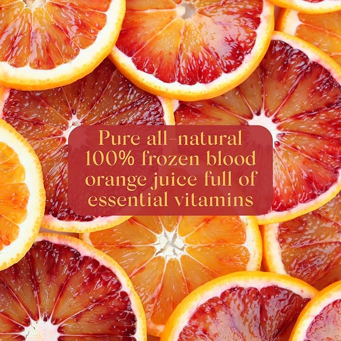Mongibello 100% Blood Orange Juice 32 Fl Oz (3 Pack) Fresh Squeezed Pure All Natural Rich in Antioxidants &amp Vitamin C Ships Frozen Grown in Sicily Italy