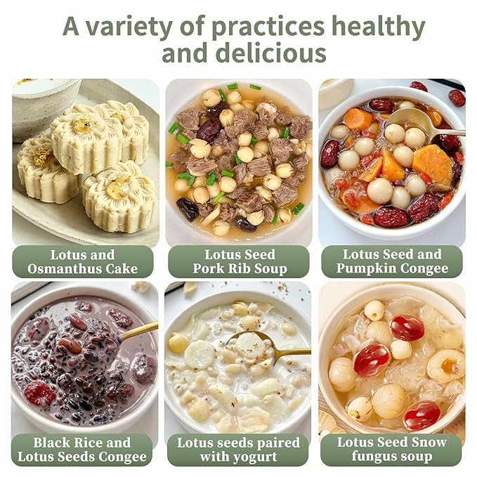 Lotus Seeds Dried Lotus Seed White Lotus Seeds Lian zi Natural Herbal Tea Cooking Porridge and Soup Raw Material 莲子 白莲子 煲汤煮粥 14.1oz/400g