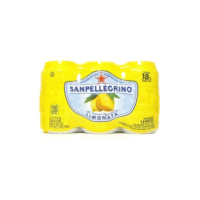 San Pellegrino All Natural Limonata Lemon Sparkling Beverage 11.15 fl oz 6 Pack (Pack of 4)