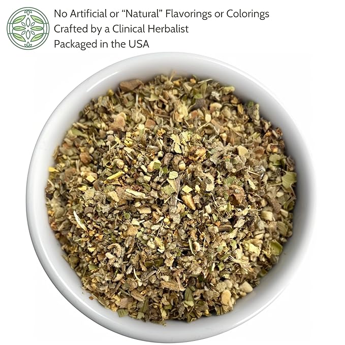 Elanen Naturals Organic Breathe Tea 4 oz. (113g) USDA Certified Organic Lung Tea for Bronchial Wellness and Smokers Respiratory Blend Gordo Lobo Herbs Loose Leaf Mullein Detox Lungs Cut &amp Sif