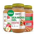 Sea Moss Gel Apple Ginger Burdock (25 Flavors) 24oz Wildсrafted Gold Sea Moss Gel from Saint Lucia | 92 Vitamins and Minerals | Pure Raw+Non-GMO