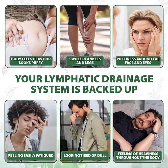 Lymphatic Drainage Capsules Natural Herbal Supplement for Immune Health &amp Fluid Balance with Echinacea Dandelion and Burdock 60 Capsules