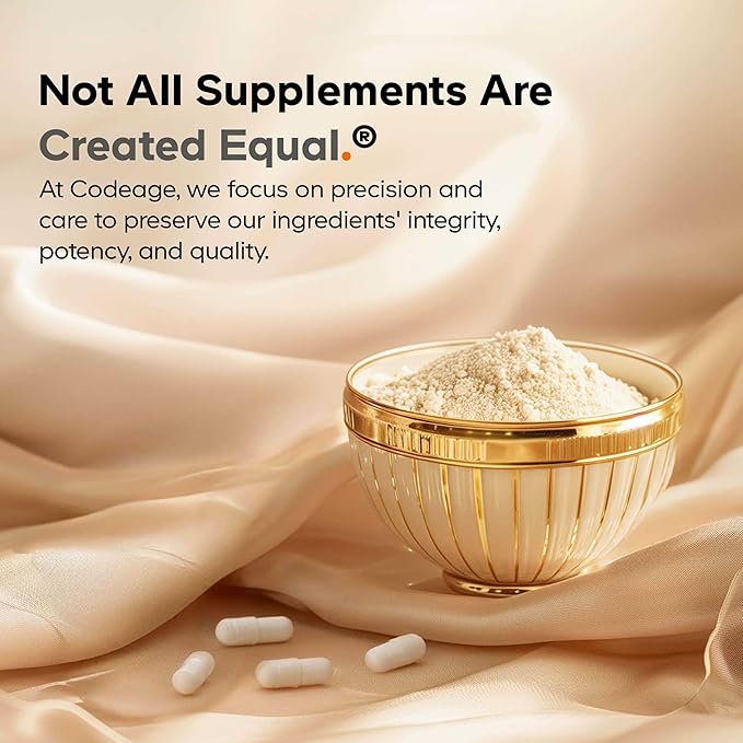 Codeage Clearface Pantothenic Acid Niacin Supplement Vitamins A C D3 E Probiotics Zinc Riboflavin Thiamin L-Lysine HCL &amp Omega-3 Niacinamide Skin Botanical Blend - Non-GMO - 90 Capsule