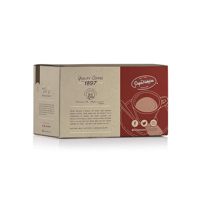 PapaNicholas Coffee Single Serve Coffee Cups Fits Keurig K Cup Brewers Italian Espresso 36 Coffee Pods