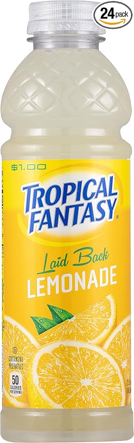 Tropical Fantasy Laid Back Lemonade 22.5 Ounce (Pack of 24)
