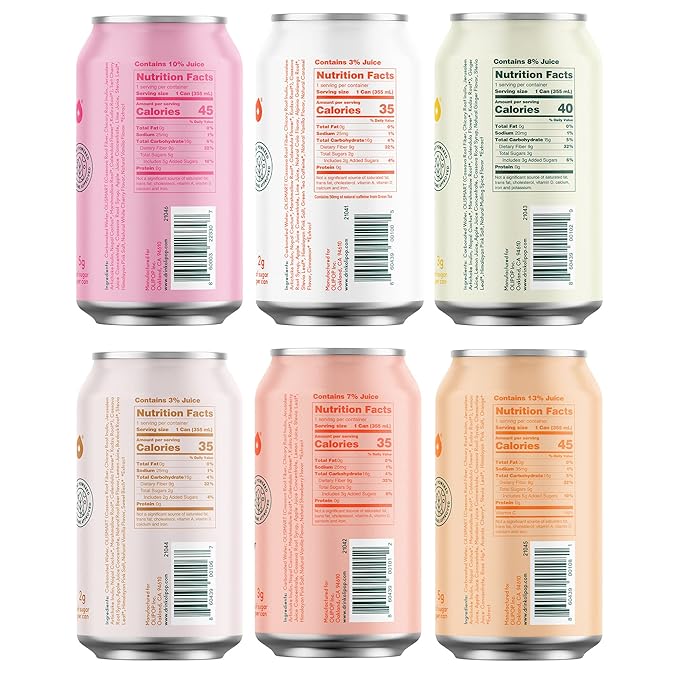 OLIPOP - 6-Flavor Soda Variety Pack Healthy Soda Sampler Prebiotic Soft Drinks Supports Digestive Health &amp Gut Health High Fiber Low Calorie Low Sugar(12 oz 6-Pack)
