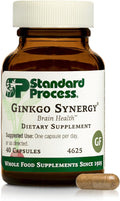 Standard Process Ginkgo Synergy - Brain Health Support Supplement - Supplement with Ginkgo Biloba Extract Organic Buckwheat Powder &amp Gotu Kola to Support Antioxidant Activity - 40 Capsules