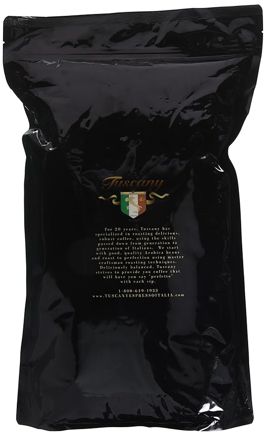 Tuscany Organic French Roast Coffee Dark Roast Ground 5-Pound Bag