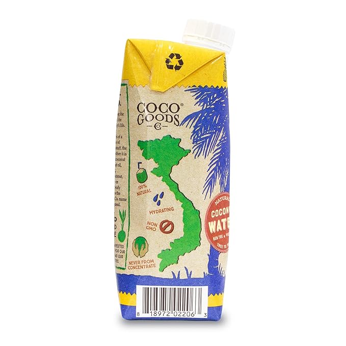 CocoGoods Co Single-Origin Natural Coconut Water with Fresh Pineapple Juice 16.9 fl. oz 12 pack